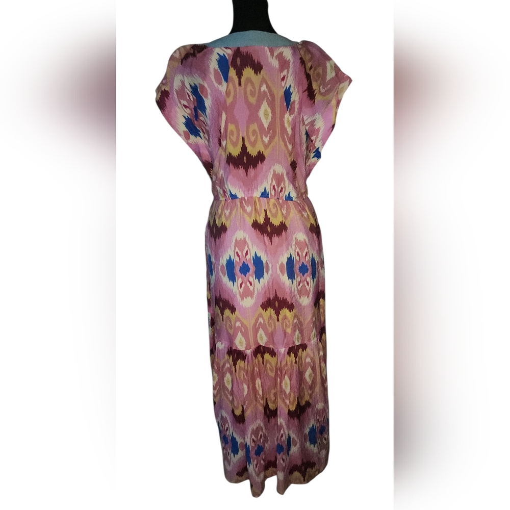THML Flutter Sleeve Abstract Maxi Dress, Womens Small - Picture 5 of 8